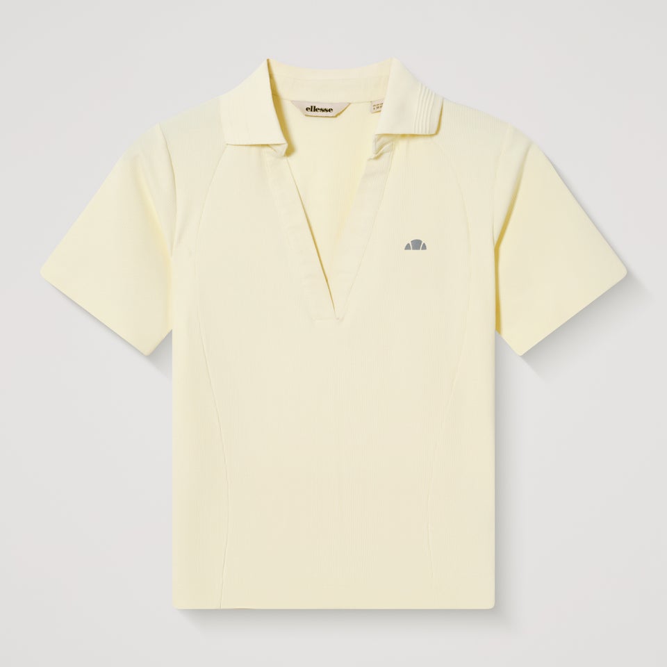 Women's Tulle Polo Shirt Light Yellow