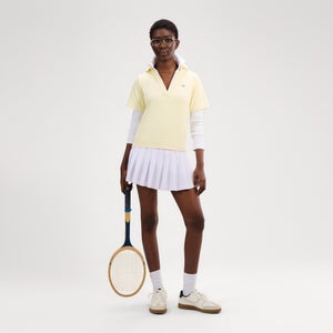 Women's Tulle Polo Shirt Light Yellow