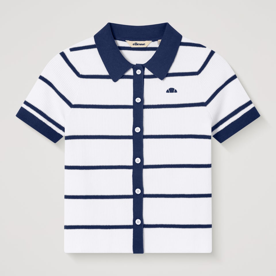 Women's Framura Polo Shirt Off White/Dark Blue