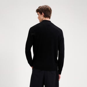 Top Alvoni mit 1/4-Reißverschluss für Herren Schwarz