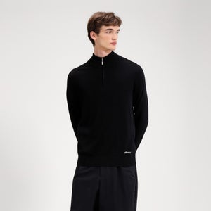 Top Alvoni mit 1/4-Reißverschluss für Herren Schwarz