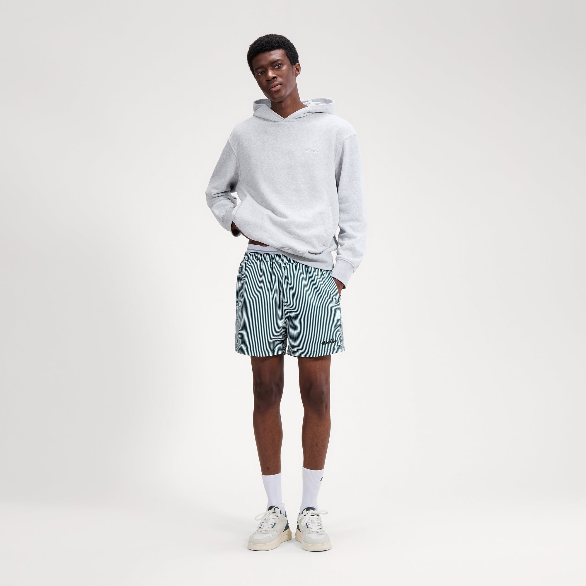 Men's Sylbio Swim Short White/Dark Green | ellesse UK