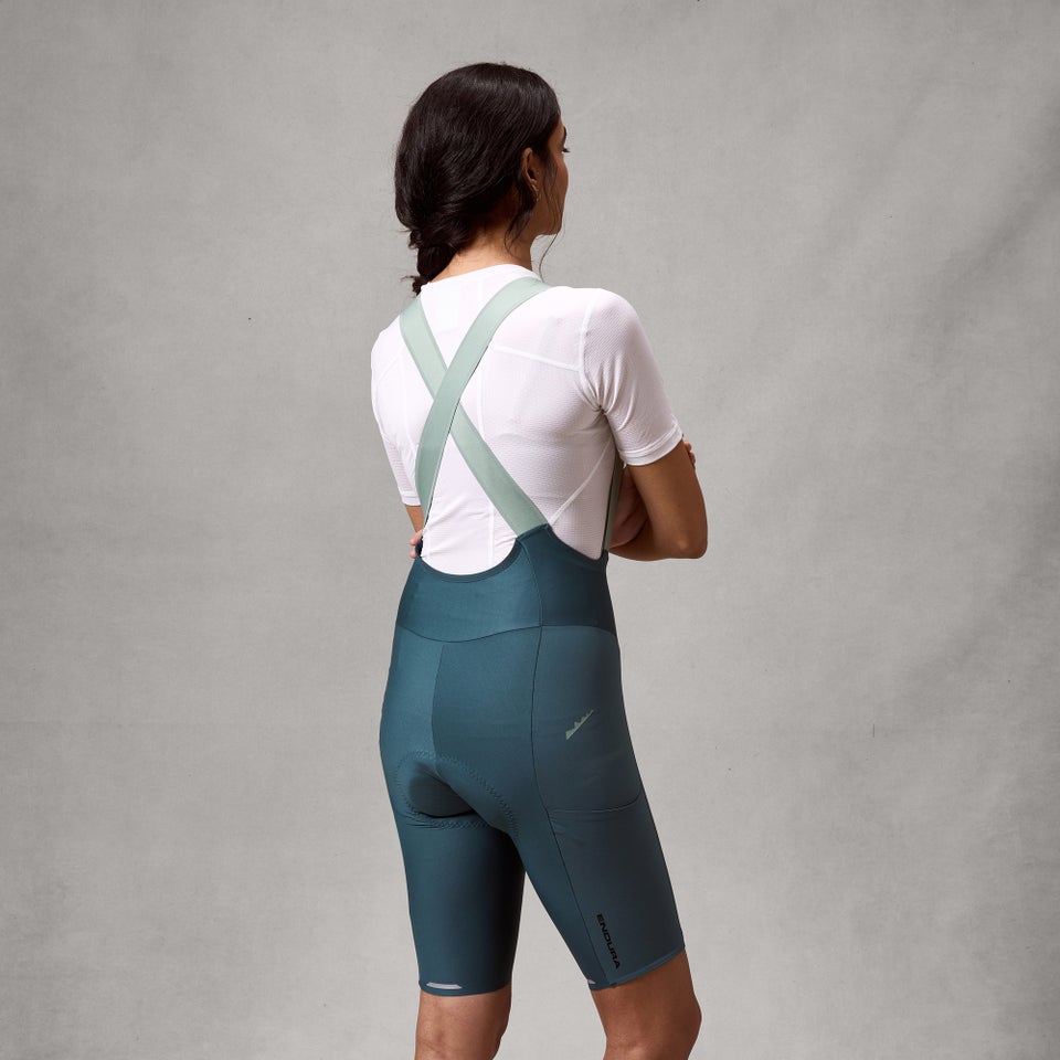 Damen AllTrack Ride Bib Shorts - Blaugrün