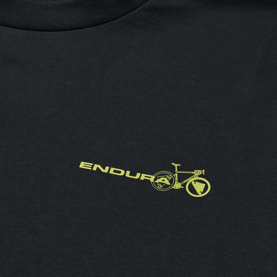 Unisex Pedal Power Graphic Tee - Carbon Grey
