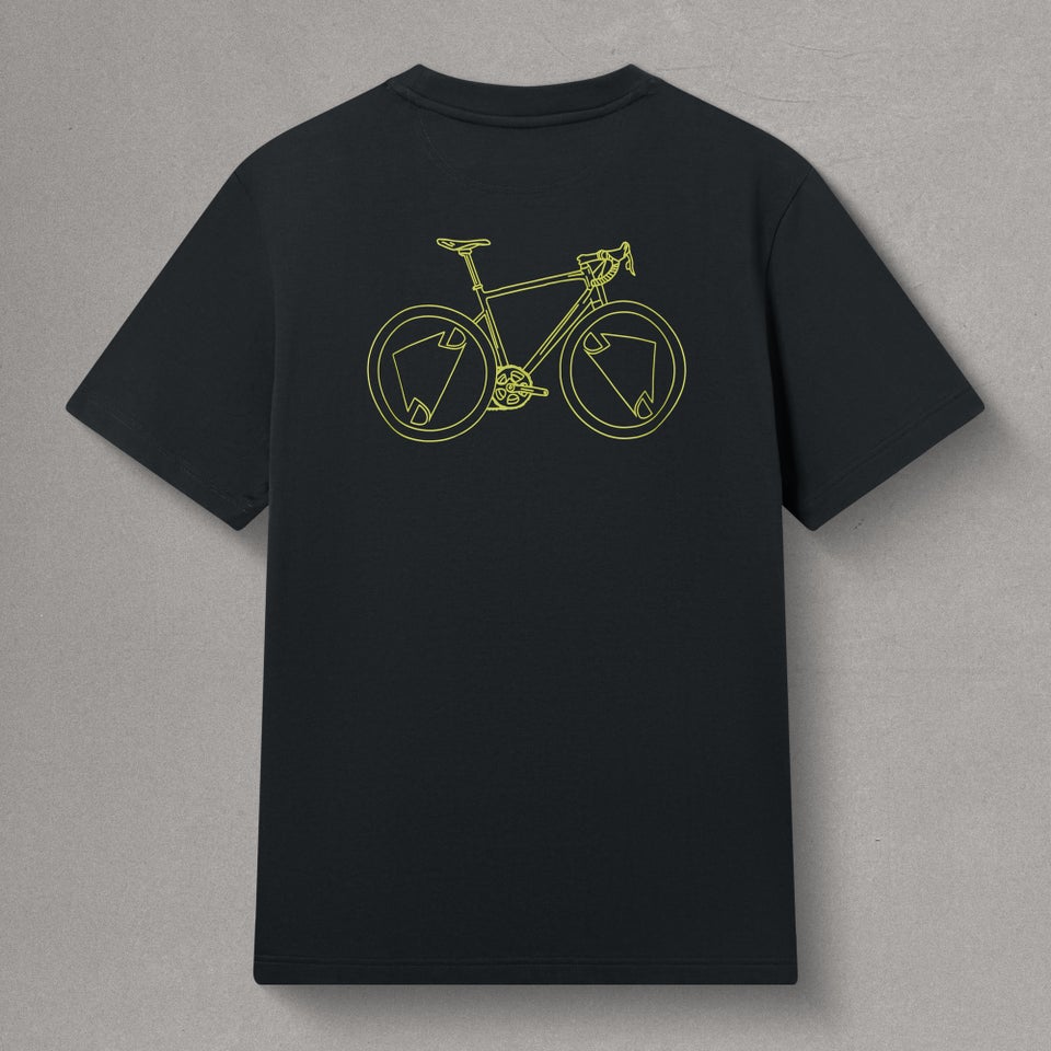 Unisex Pedal Power Graphic Tee - Carbon Grey