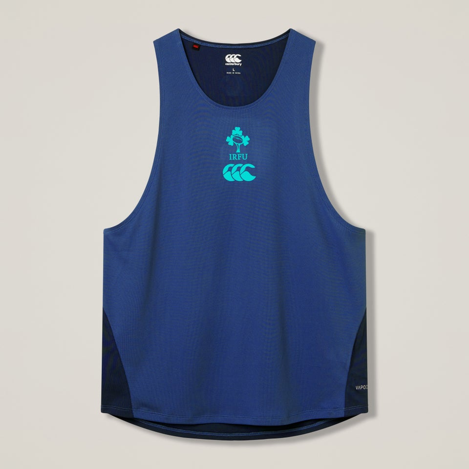Mens Ireland Poly Training Singlet Navy