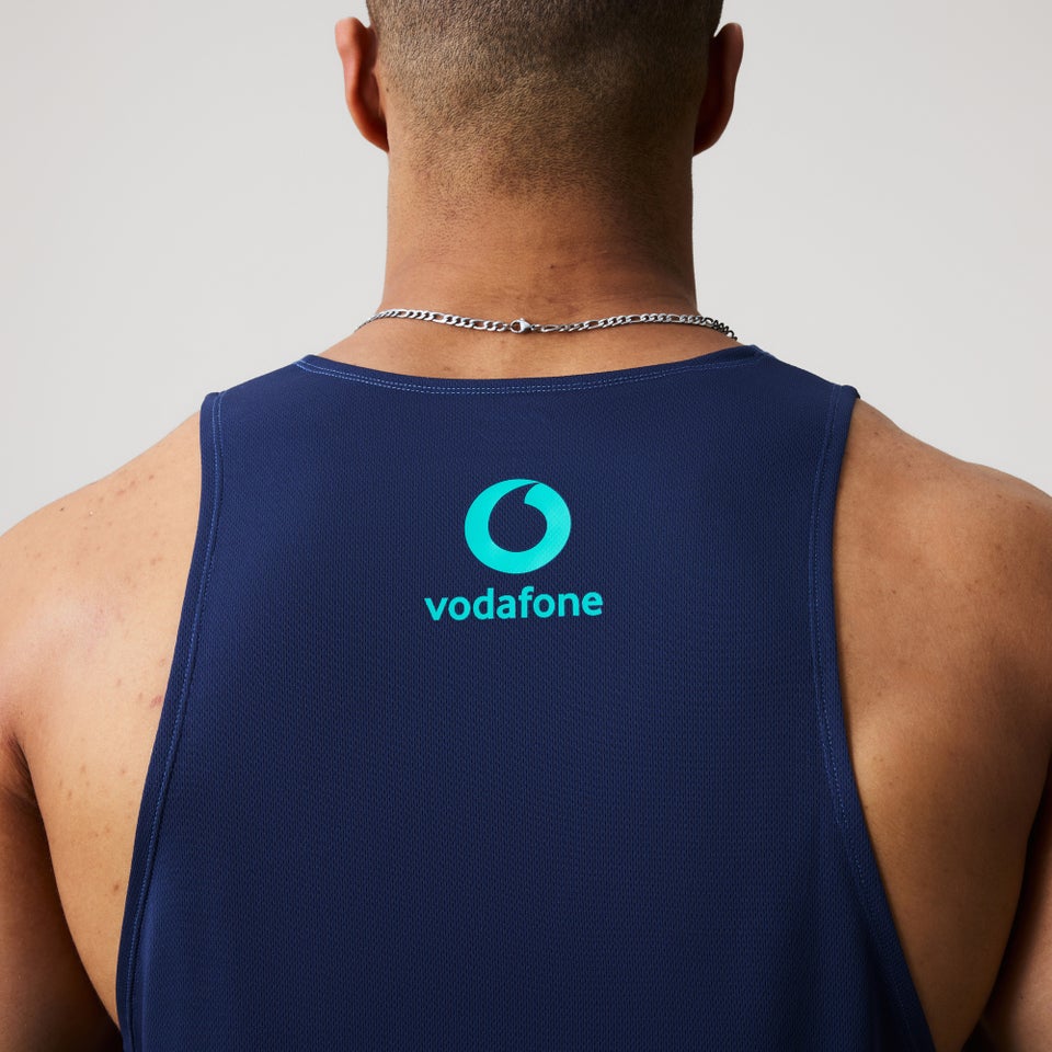 Mens Ireland Poly Training Singlet Navy
