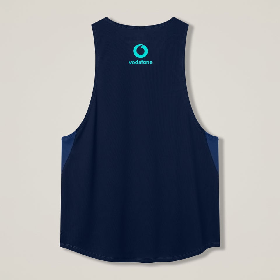 Mens Ireland Poly Training Singlet Navy