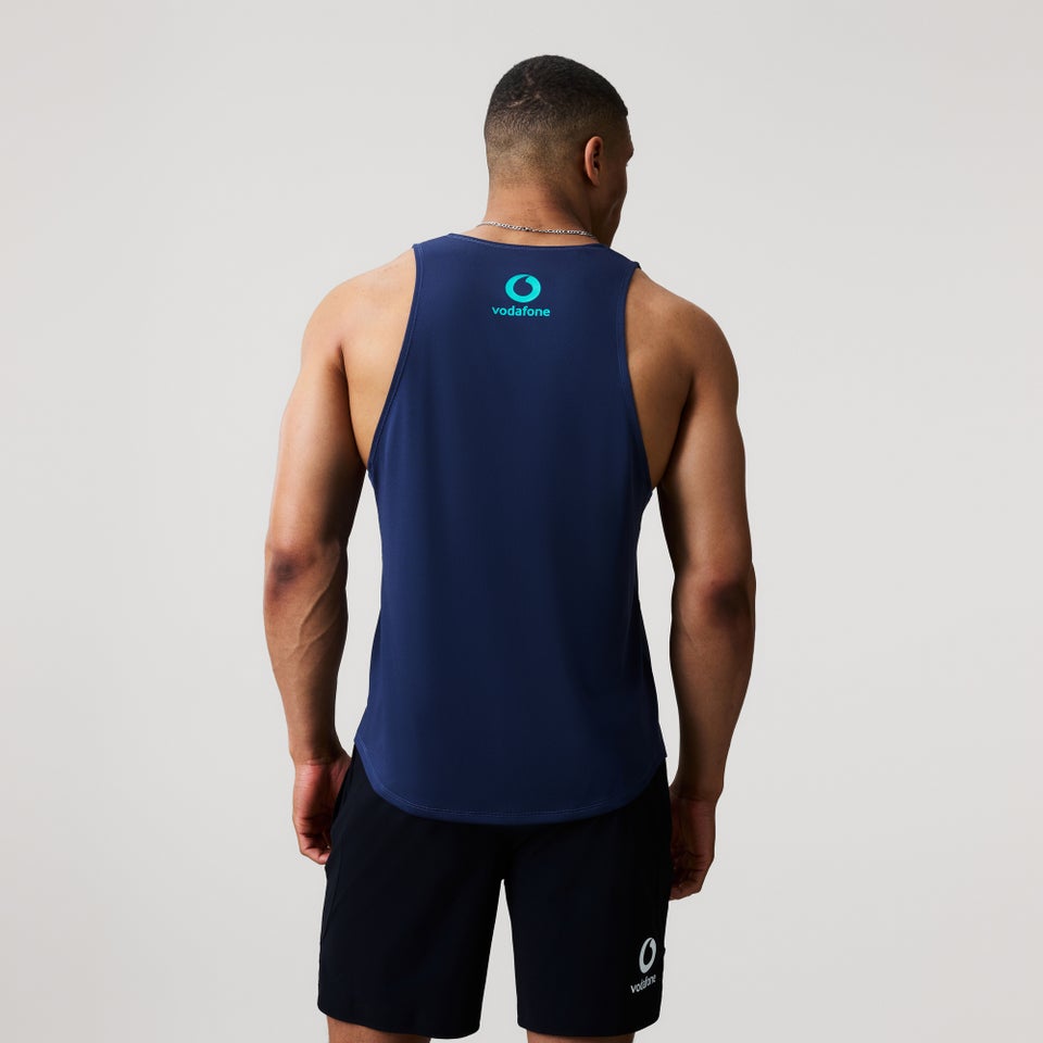 Mens Ireland Poly Training Singlet Navy