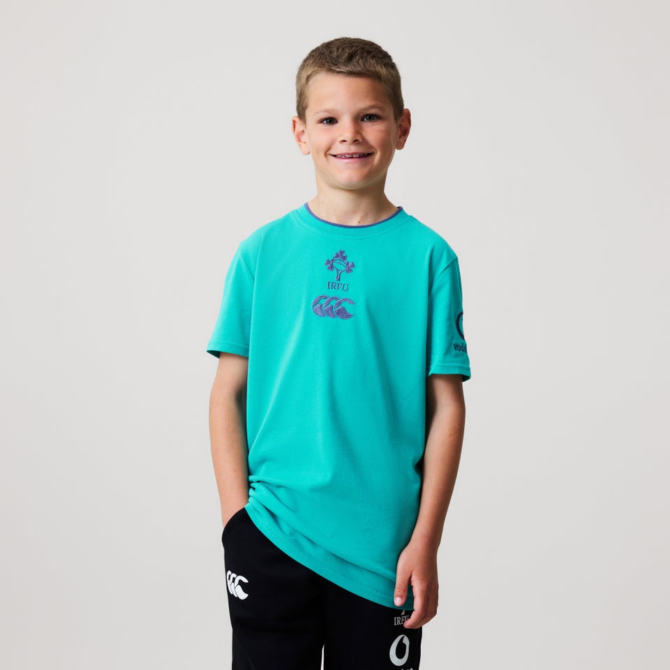 Junior Unisex Ireland Team Cotton Tee Blue