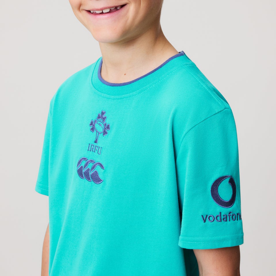 Junior Unisex Ireland Team Cotton Tee Blue