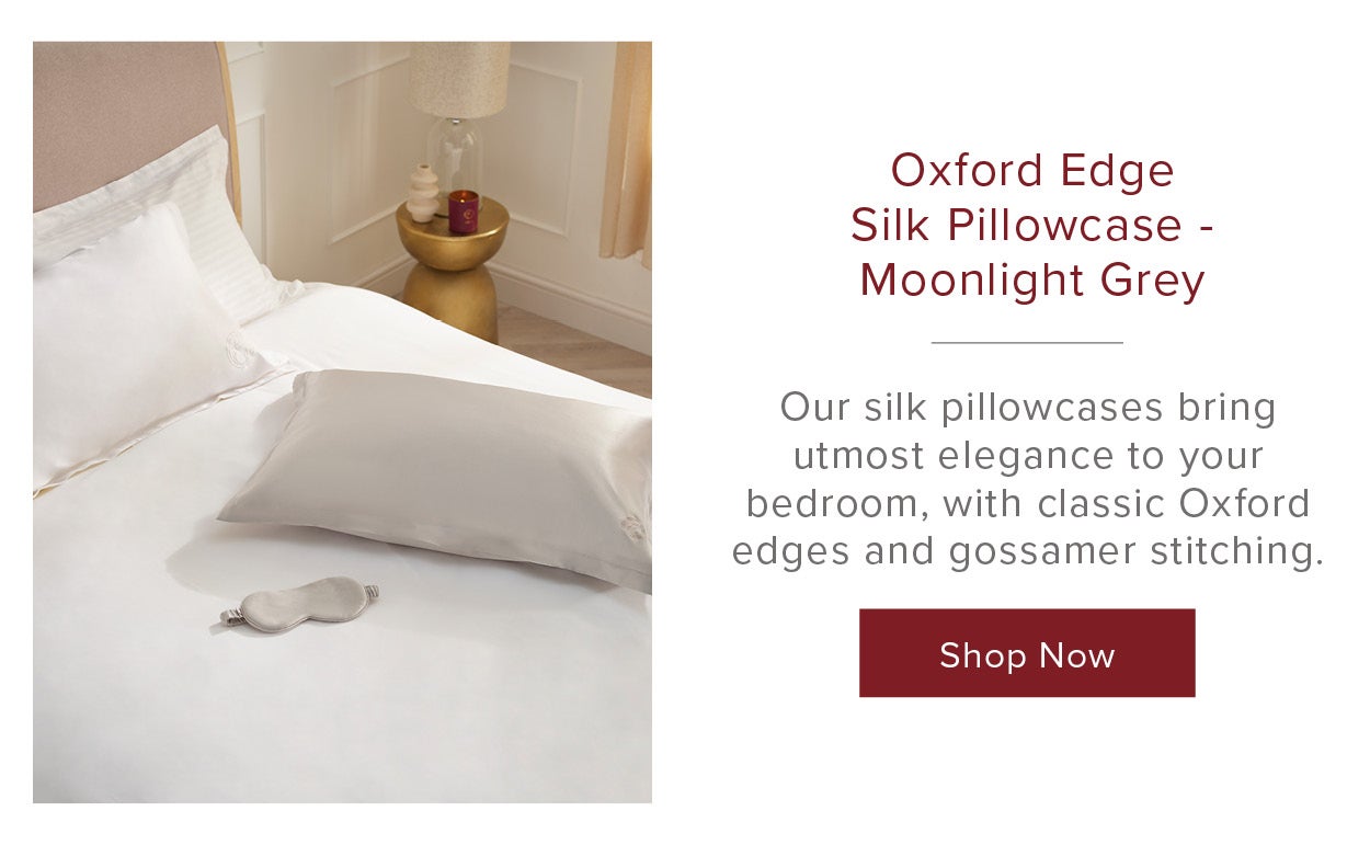 Oxford Edge Silk Pillowcase Moonlight Grey