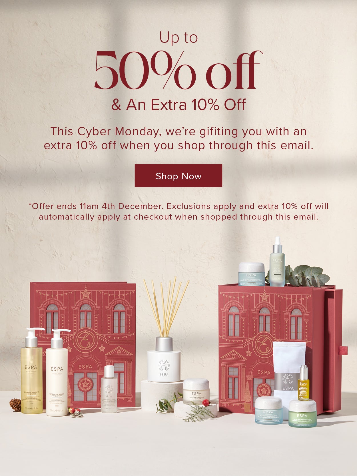 Up to 50 percent off and an extra 10 