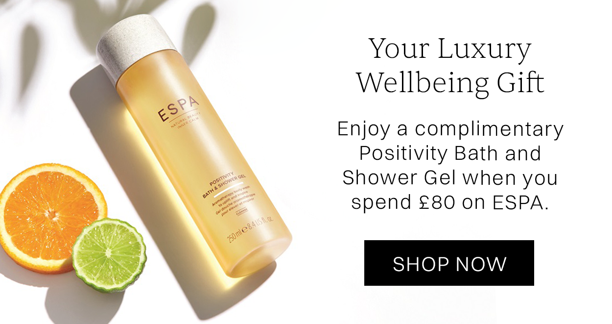 Free Positivity shower when you spend 80 pounds