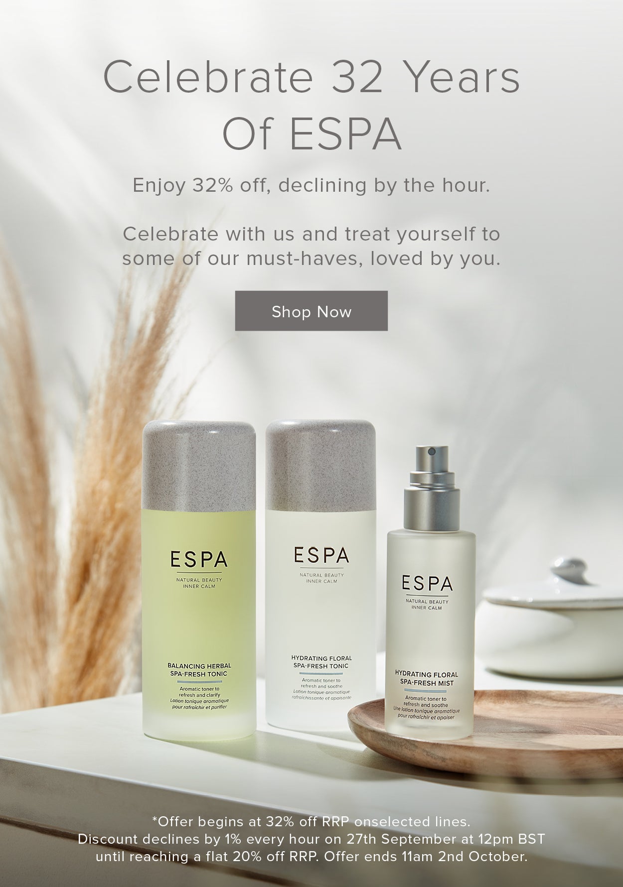 32 percent off and declining