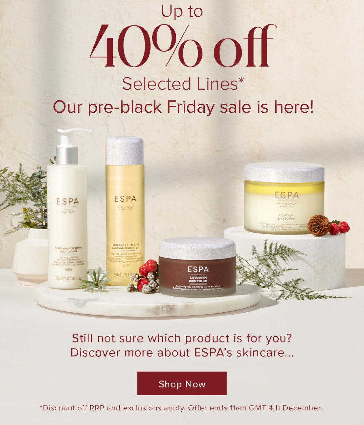 Up to 40 percent off