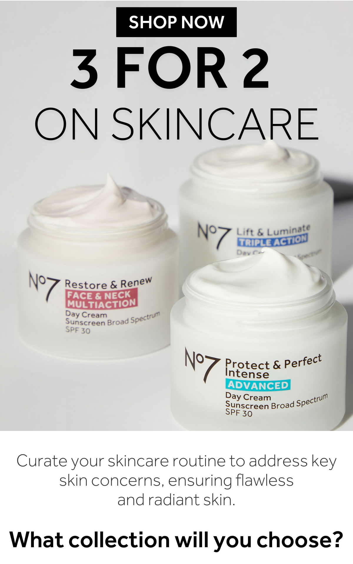 3 for 2 off skincare