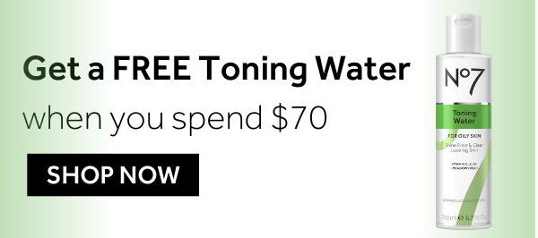 Get a free toning water when you spend $70