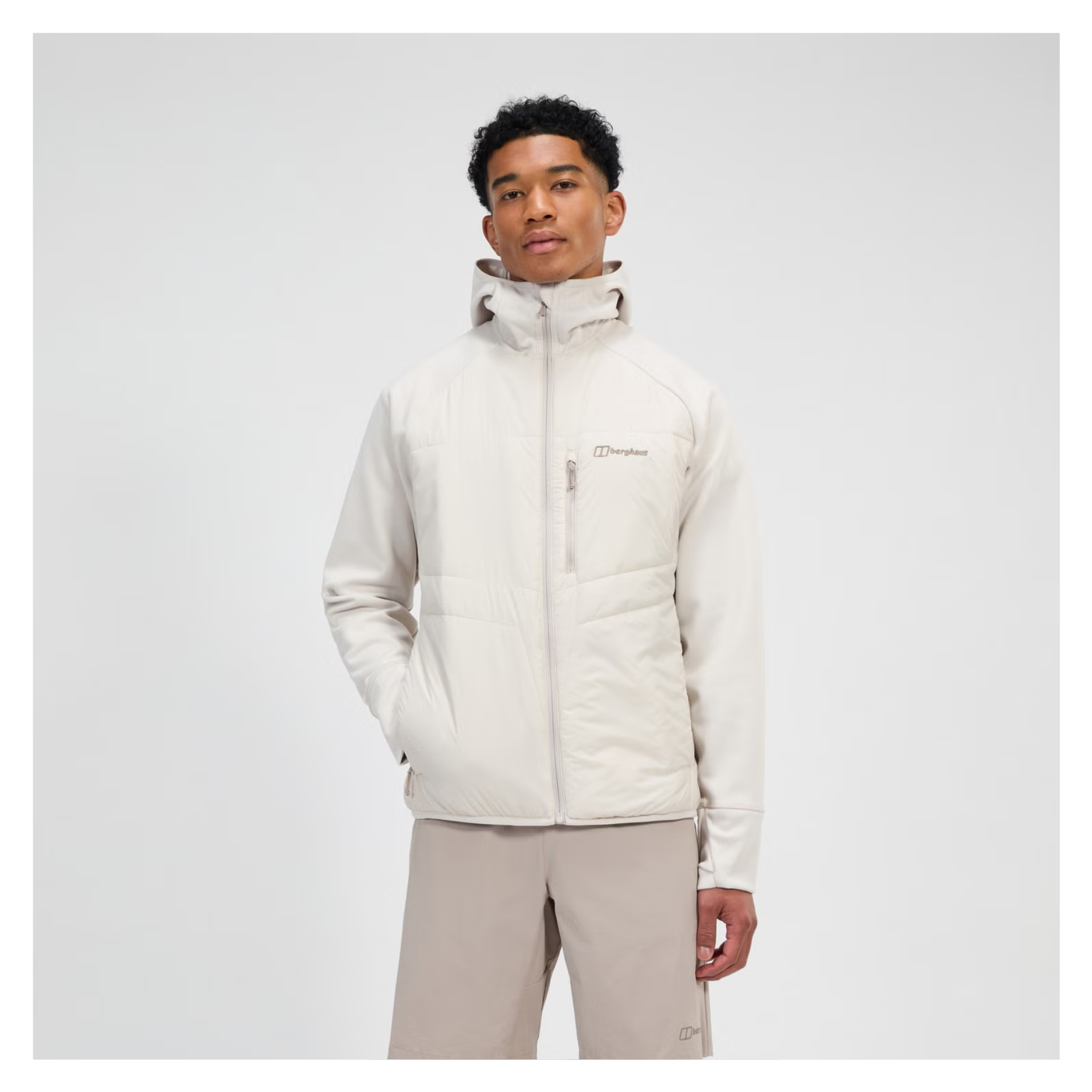 Trawden Hybrid-Kapuzenjacke für Herren - Grau