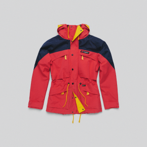 Wasserdichte Mera Peak 2000 Unisex-Jacke - Rot/Blau