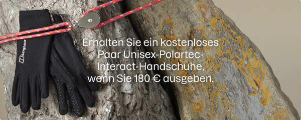 Erhalten Sie ein kostenloses Paar Unisex-Polartec-Interact-Handschuhe, wenn Sie 180 € ausgeben.