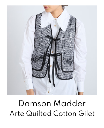 Damson Madder Arte Quilted Cotton Gilet
