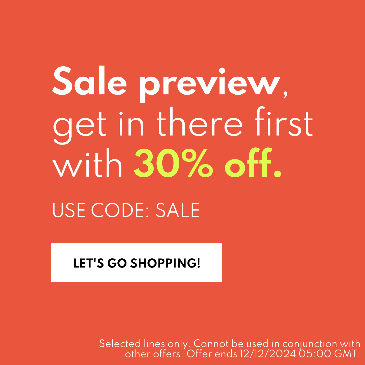 Sale Preview: 30% off with code SALE