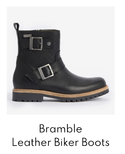 Barbour Women's Bramble Waterproof Leather Biker Boots