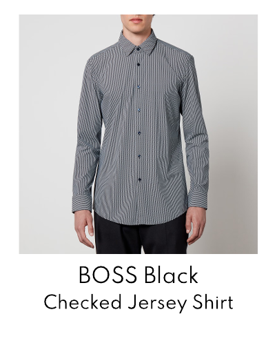 BOSS Black P-HANK-S Checked Jersey Shirt