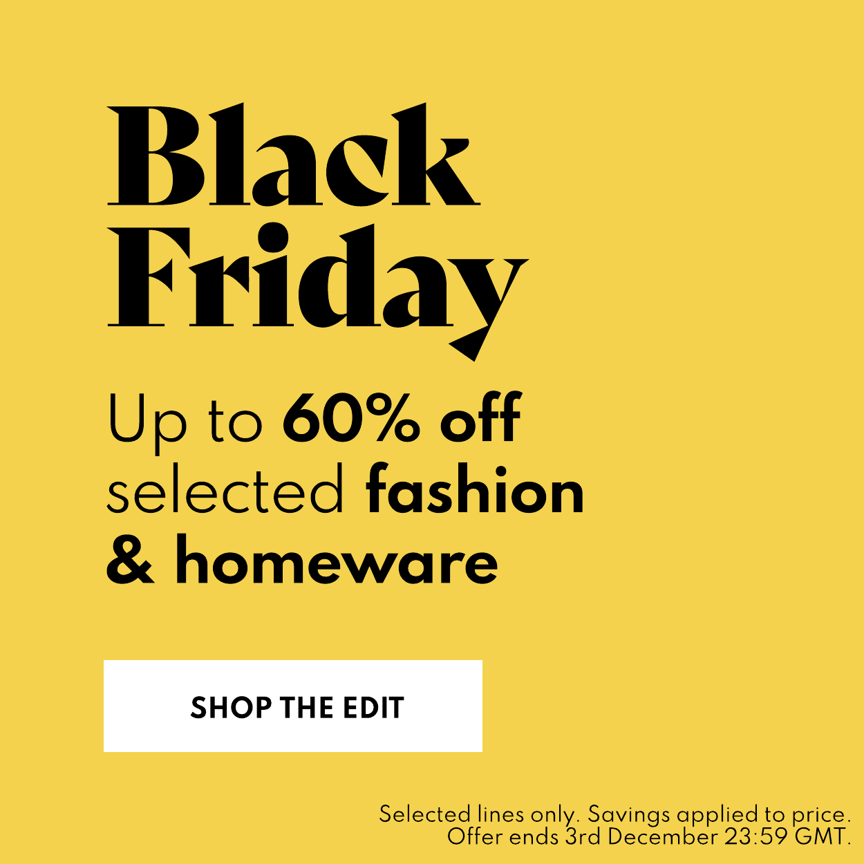 Black Friday: Up to 60% off. Shop now.