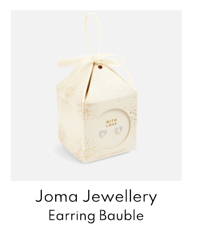 Joma Jewellery Earring Bauble With Love Silver-Plated Stud Earrings