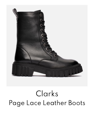 Clarks Women's Page Lace Leather Boots