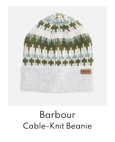 Barbour Craster Cable-Knit Beanie Hat