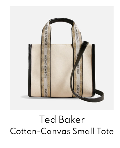 Ted Baker Georjea Branded Webbing Cotton-Canvas Small Tote