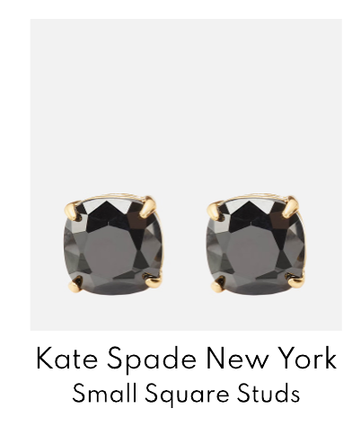 Kate Spade New York Women's Small Square Studs - Jet