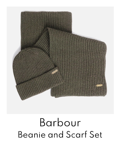 Barbour International Estoril Ribbed-Knit Beanie And Scarf Set
