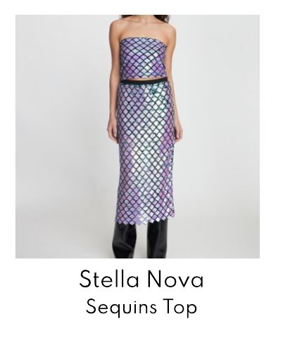 Stella Nova Women's Sequins Top - Seductive Purple