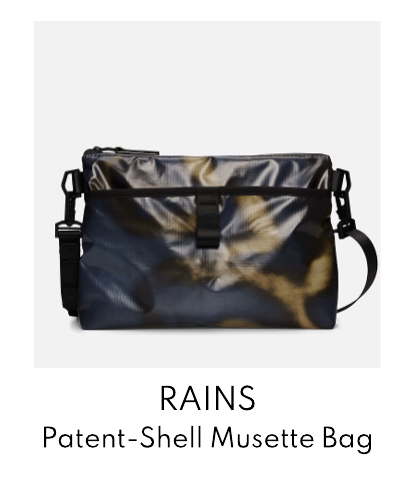 RAINS Sibu Coated Patent-Shell Musette Bag