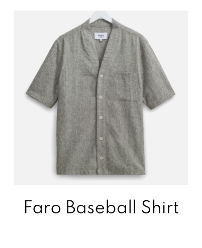 Wax London Faro Linen and Cotton-Blend Baseball Shirt