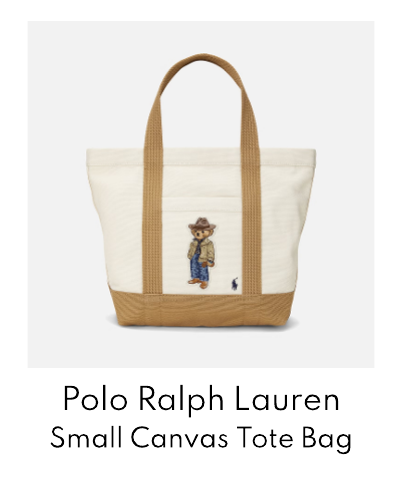Polo Ralph Lauren Bear Small Canvas Tote Bag