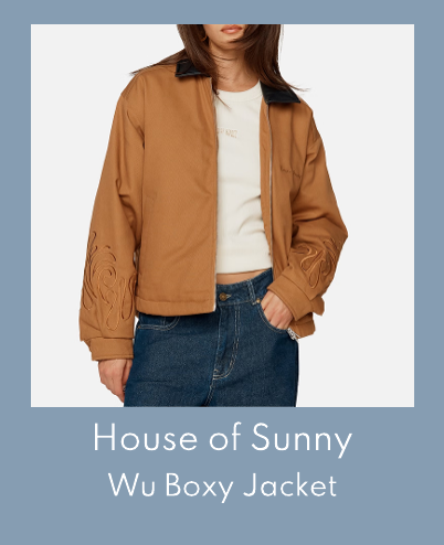 House of Sunny Wu Cotton Canvas Boxy Jacket