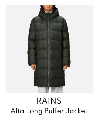 Rains Alta Long Coated Shell Puffer Jacket