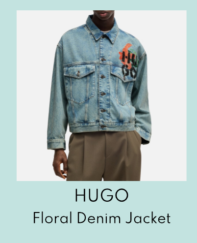 HUGO Red 097 Floral Denim Jacket
