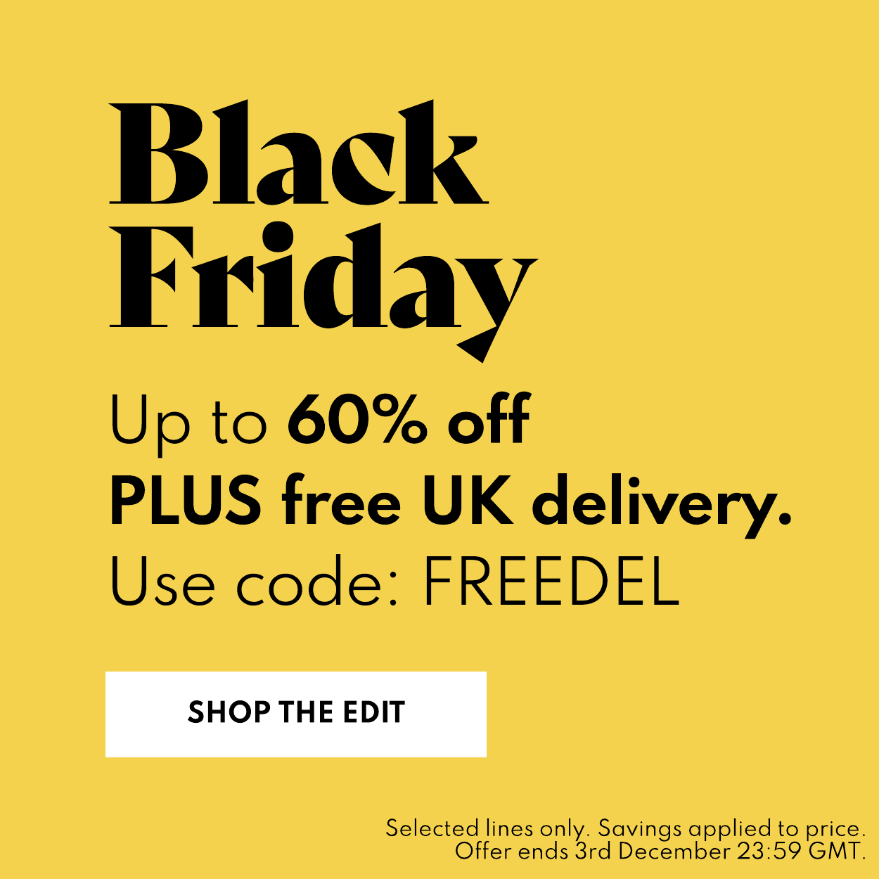 Black Friday: Up to 60% off. Shop now.