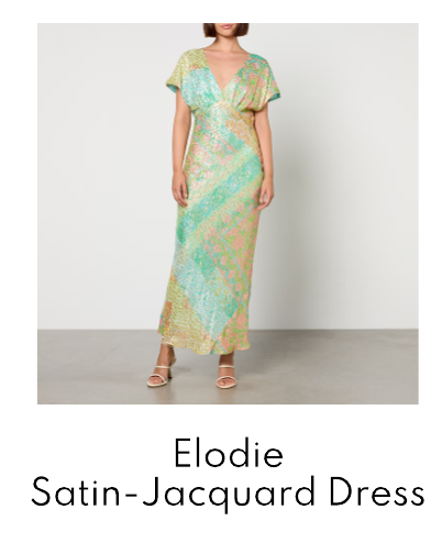 Never Fully Dressed Elodie Satin-Jacquard Dress