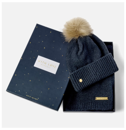 Katie Loxton Fine Knitted Hat and Scarf Set
