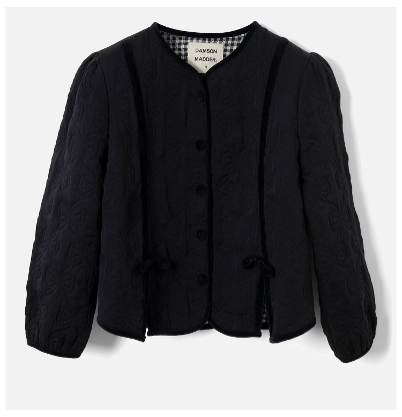 Damson Madder Diana Embroidered Quilted Shell Jacket