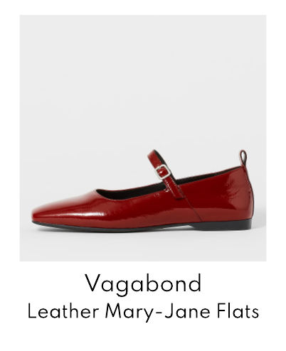 Vagabond Women's Delia Patent Leather Mary-Jane Flats - Dark Red