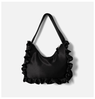 Damson Madder Women's 90S Frill Shoulder Bag - Black