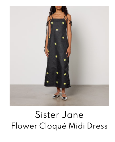 Sister Jane Fanciful Flower Cloqué Midi Dress